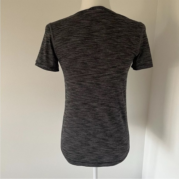 Lululemon What The Sport Tee Heathered Black/ gray Sz 4 *K7 - Picture 4 of 6